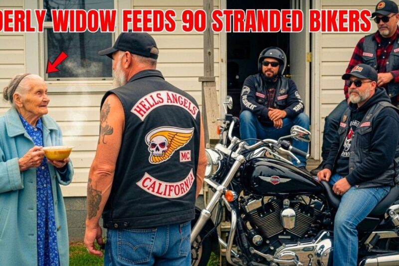 Elderly Widow Feeds 90 Stranded Bikers – The Next Morning, 1000 Hells Angels Rebuild Her Home