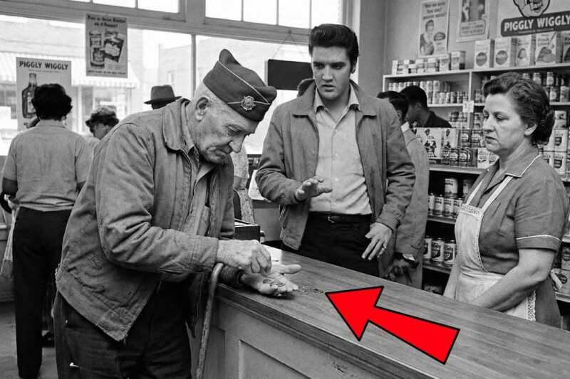 War Hero Counted Coins for BREAD —What Elvis did Next STUNNED Entire Store
