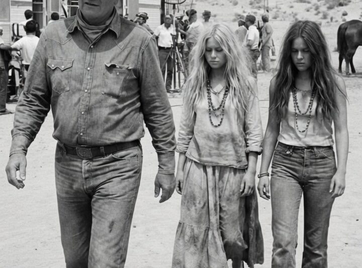 John Wayne Picked Up Two Hippie Girls— What He Did Next Was Unexpected…