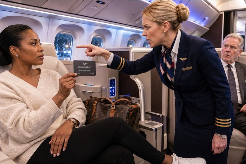 Racist Flight Attendant Mocked Black Lady’s Seat — Freezes When She Flashes Her VIP Badge
