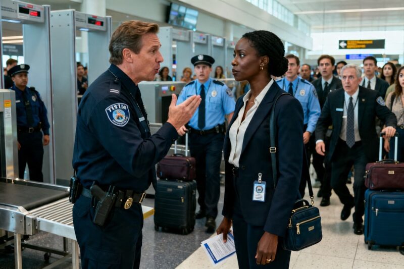 Security Officer Tries to Humiliate Black Woman – But She’s Secretly an Undercover TSA Inspector!