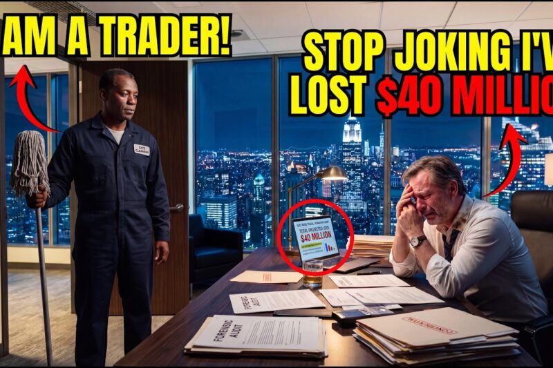Billionaire Crying in Empty Office After $40M Betrayal — Black Janitor’s 3 Words Saved It All