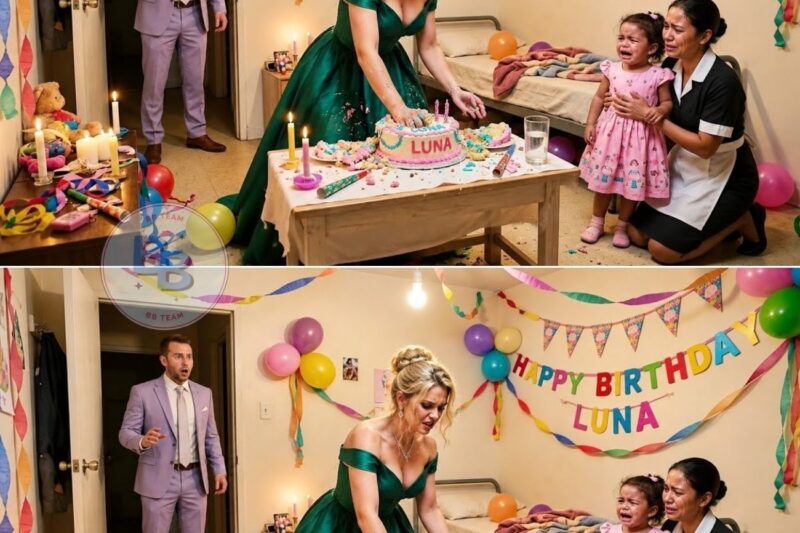 “You don’t deserve a celebration!” Fiancée shouts while smashing maid’s daughter’s birthday cake