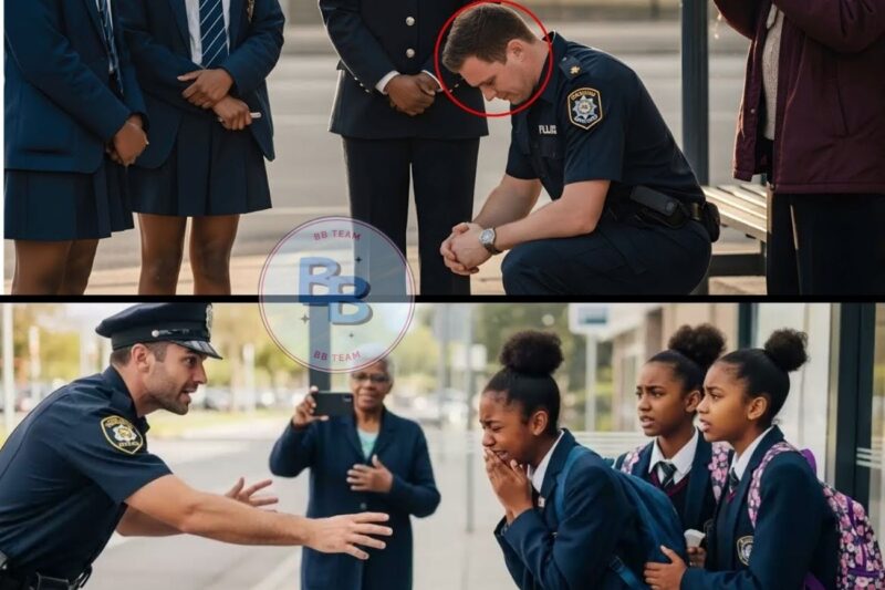 Racist COP slaps black twin girls — Next, kneels when he learns their MOM is the POLICE CHIEF.