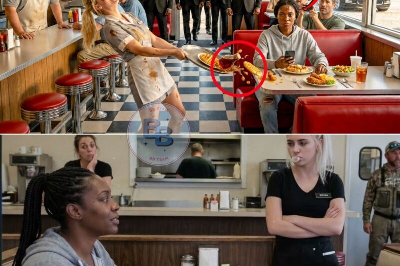 Rude Waitress Trashed a Black Woman’s Food Laughing — Her 6 Bodyguards Walked In Seconds Later