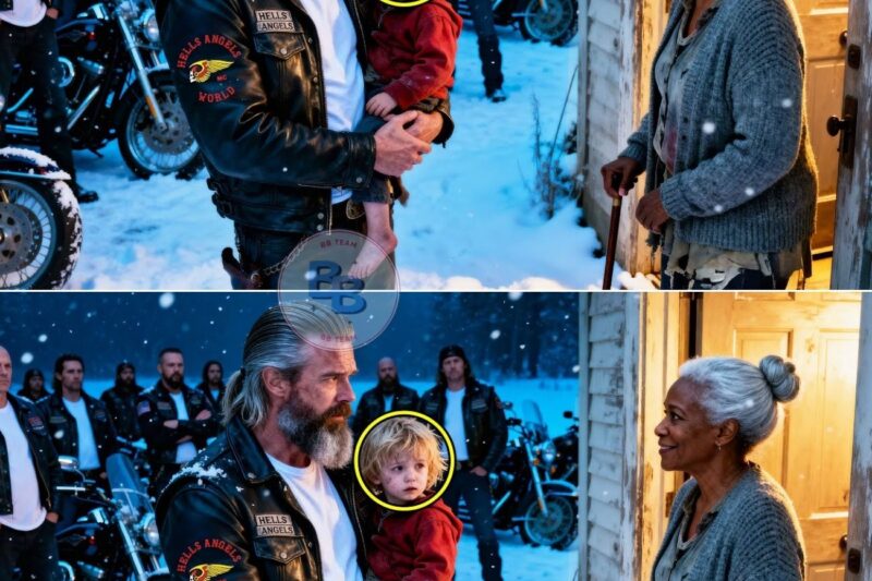 Black Woman Shelters a Freezing BIKER’s Dad for 1 Night, Days Later Dozens of Bikers Arrive