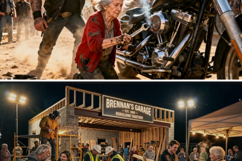 Elderly Woman Fixed Bikers’ for Free — Next Morning 400 Hells Angels Built Her New House