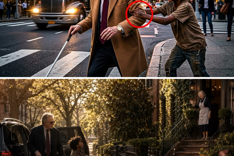 “Be Careful, Sir!” — Street Kid Saves Blind Billionaire and Changes Both Their Lives Forever 