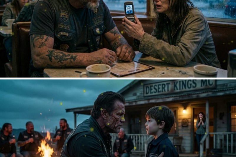 Little Boy Kept Asking the Same Biker “Do I Look Like My Dad?”—What the Biker Realized Made Him Cry