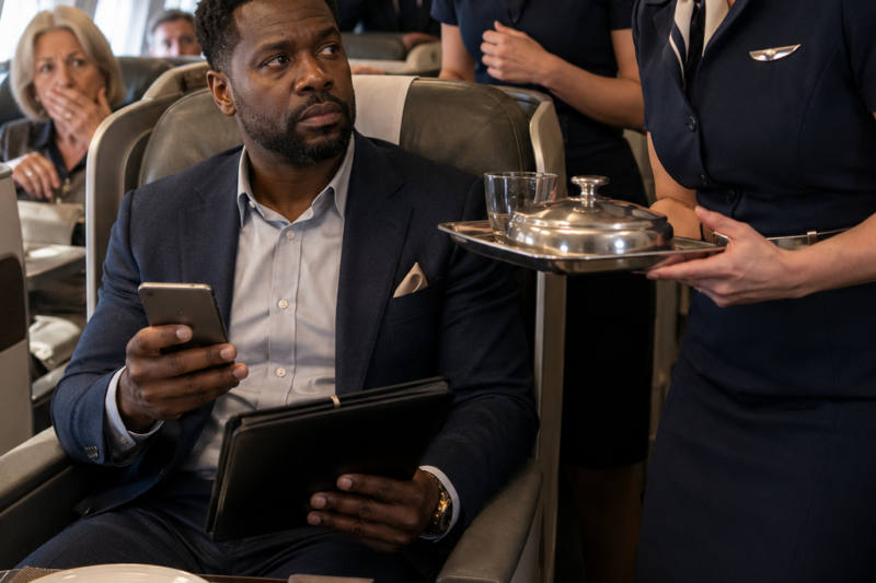 Black CEO Refused First-Class Meal—Then Dismisses Entire Flight Crew After Landing