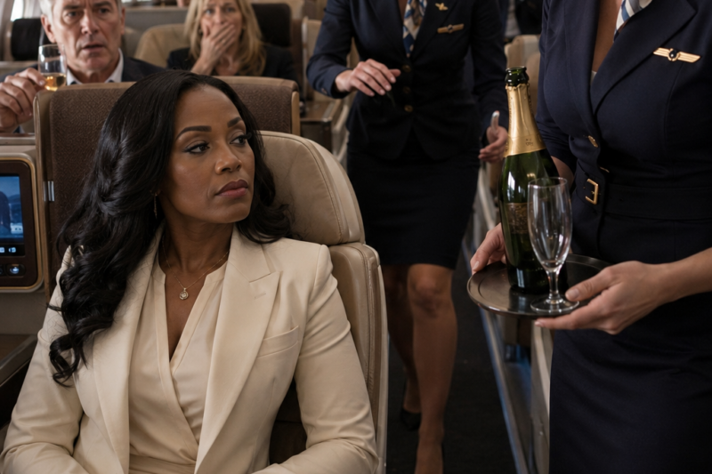 Black Passenger Refused Champagne in First Class—Unaware She’s the CEO Signing Their Paychecks