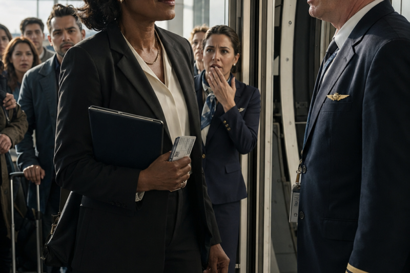 Pilot Insults Black Woman at Boarding—Moments Later Discovers She’s His New Boss