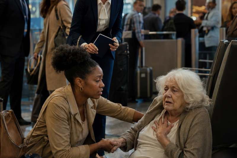 Black Single Mom Misses Her Last Flight Helping a Shaking Old Woman—She Never Flies Economy Again