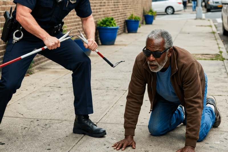Cop Thinks Blind Black Man’s Cane Is A Weapon, Breaks It 