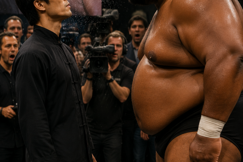 480lb Undefeated Champion Spits on Bruce Lee’s Face Live on TV — 31 Million Witness What Happens Seconds Later