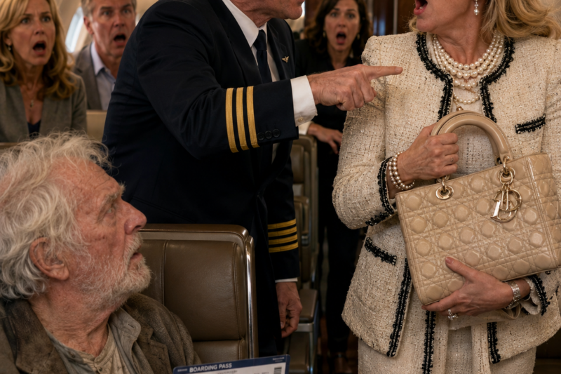 She Refused to Sit Next to an Old Man on a Plane — The Pilot Taught Her a Lesson