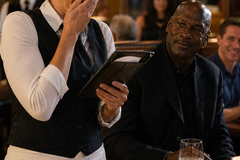 Waitress Serves Michael Jordan — When She Sees the Bill, She Breaks Down in Tears