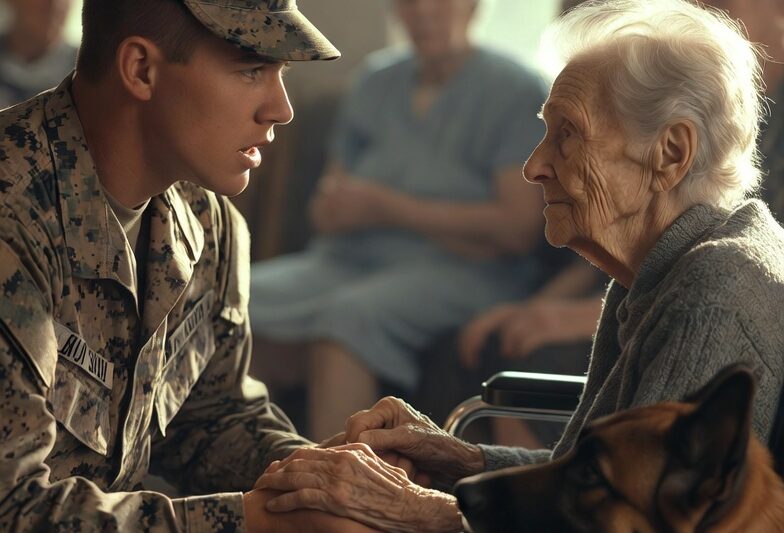 Marine Returns Home With His K9 and Finds His Mother in a Nursing Home — The Truth Shocks Him