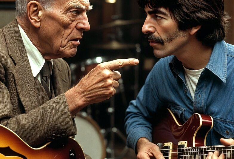 82 Year Old Guitar Legend BET George Harrison He Couldn’t Play This Riff — 5 Minutes Later He Was..