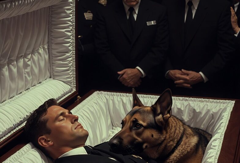 The Police Dog Did Not Leave the Officer’s Coffin — What Officers Discovered Next Shocked Everyone!