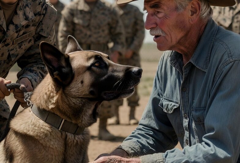 Marines Couldn’t Control the Retired K9 — Until the Old Farmer Stepped Forward and Said “Ghost”
