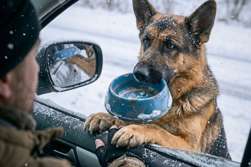 Patrol Officer Fed This Pregnant Stray Dog Every Morning — But One Day She Vanished Without a Trace