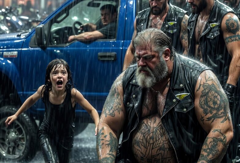 “He’s Following Me,” Little Girl Ran to a Biker — What Hells Angels Did in the Rain Shocked All