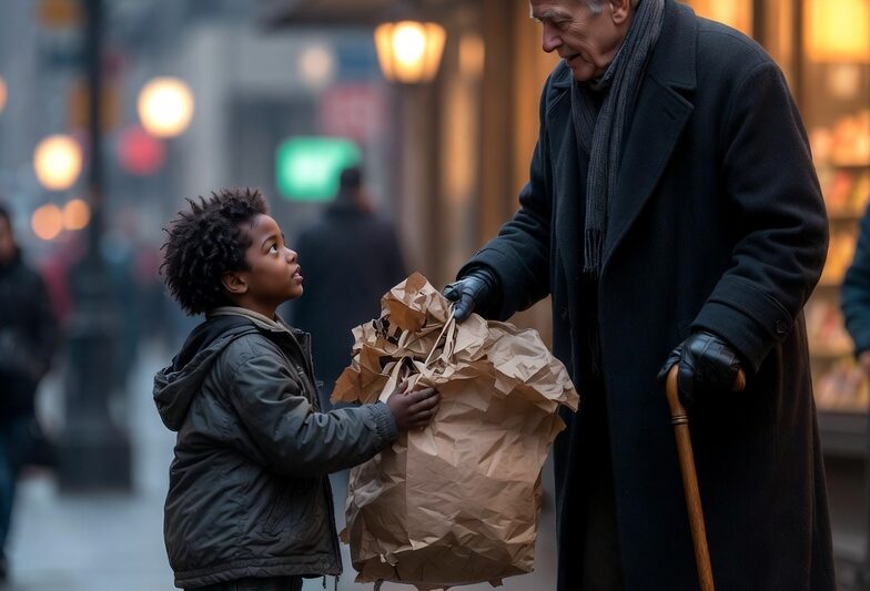 “Let Me Carry That, Sir” — Street Kid Helps Billionaire With Groceries, Unaware Who He Is