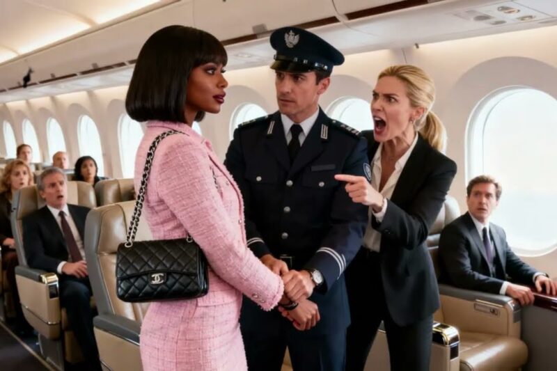 Black Teen Put in Handcuffs on the Plane — Crew Goes Silent When Her CEO Dad Appears…