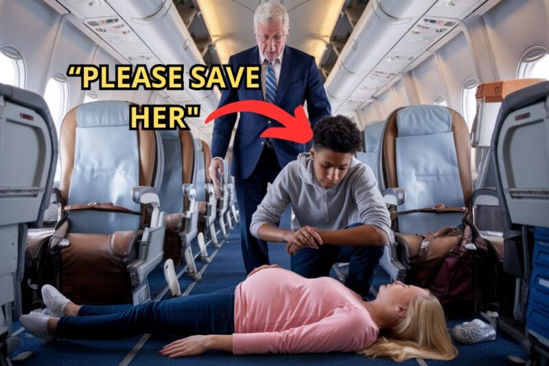 Black Boy Saves Millionaires Pregnant Wife During Flight, What He Asked for Made the Millionaire Cry