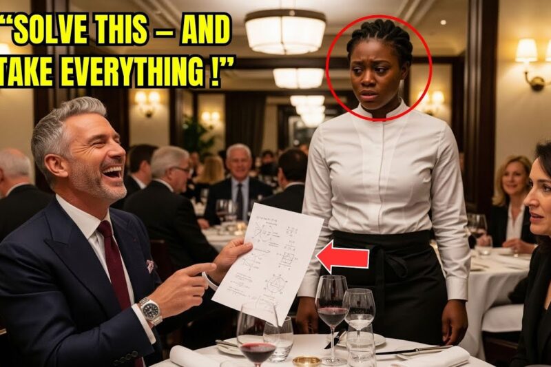 Arrogant Billionaire: ‘Solve This, I’ll Give You Everything’ — Black Waitress Did, His Jaw Dropped