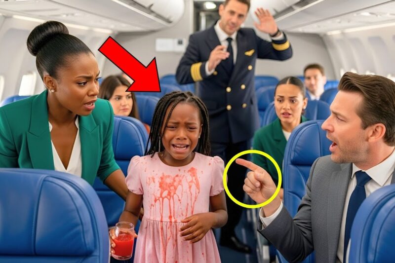 Man Spills Juice on Black Girl Mid-Flight, Minutes Later the Captain Teaches Him Respect