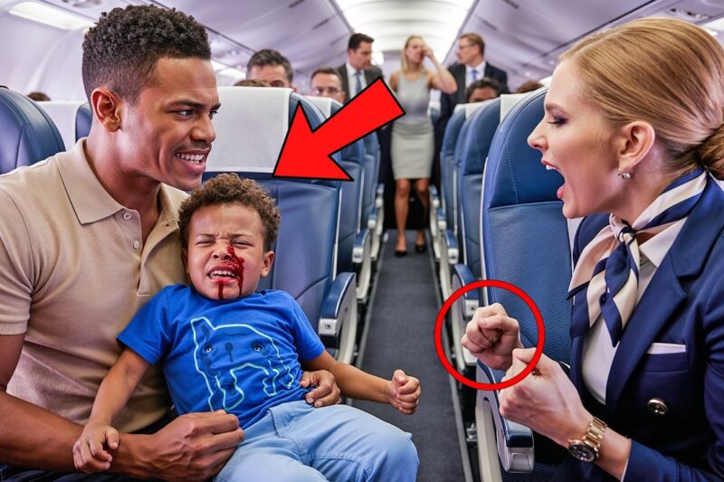 Flight attendant kicks Black child, breaking his nose – 10 Minutes Later His CEO Dad Freezes Airline