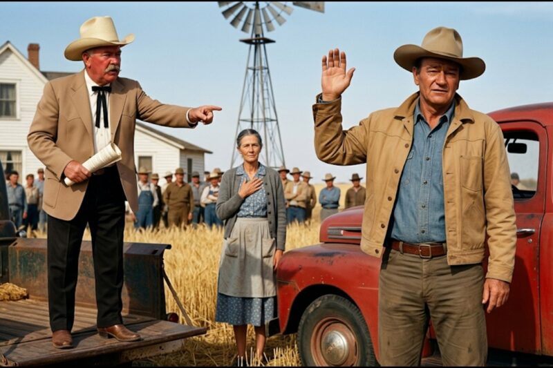 John Wayne Walked Into A Widow’s Farm Auction In Texas 1958 — Then He Outbid The Bank