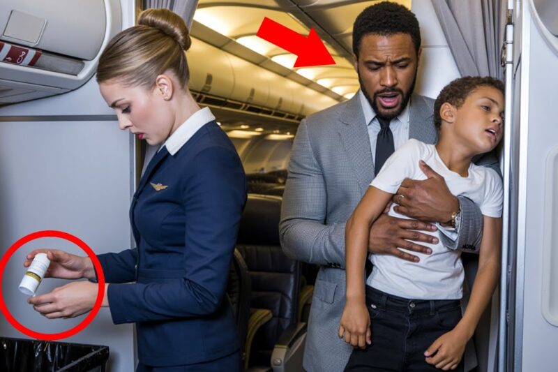Flight Attendant Throws Out Black Boy’s Medication Mid-Flight — Then His Father Says One Sentence…