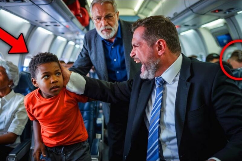 Racist Man Slaps Black Kid Mid-Flight—Seconds Later, a Stranger Stands Up and Changes Everything