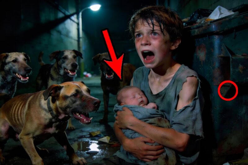 Homeless Boy F*ught Dogs For 6 Hours To Save Trash Baby. 1,700 Angels Arrived