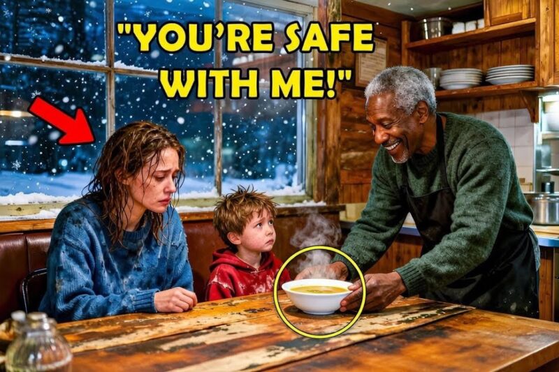 Diner Owner Feeds a Freezing Mother and Child, Next Day, 18 SUV Stopped at His Door..