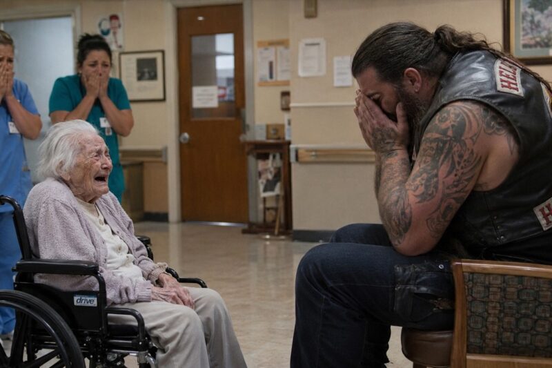 Old Woman Hadn’t Spoken in Years — But When a Hells Angel Sat Beside Her, She Said Something Nobody
