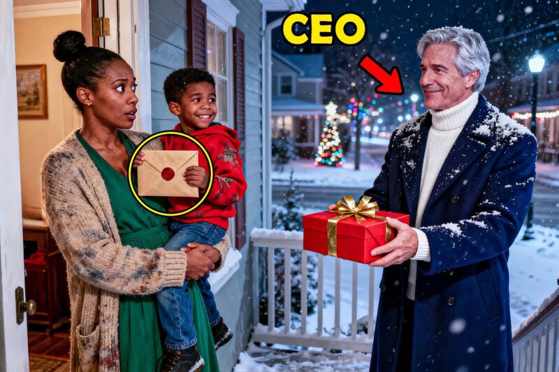 Little Boy Wrote a Letter to Santa, The Next Day, a Wealthy CEO Appeared at His Door with a Gift Box