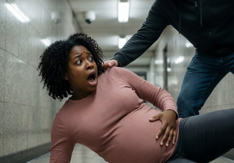 Caught On 22 Cameras: Man Laughs After Pushing Pregnant Black Woman To The Floor