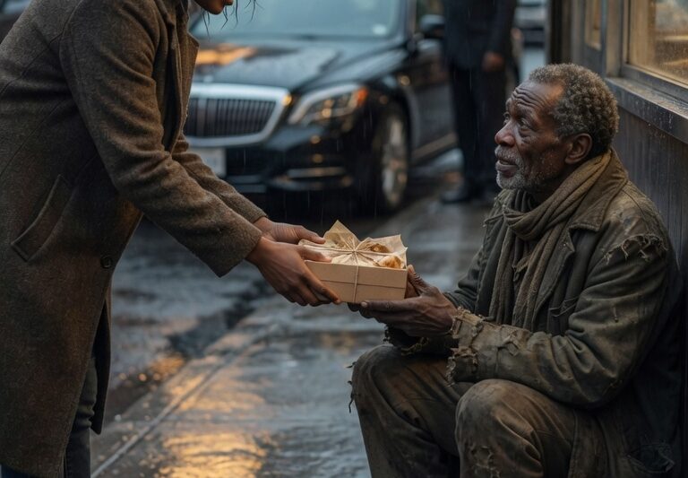 A Struggling Black Single Mother Shares Her Last Meal with a Homeless Man, Not Knowing He’s a Millionaire