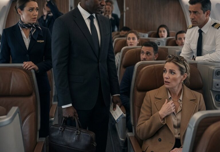 She Claimed the Black CEO’s Seat — But Her Confidence Vanished When He Revealed He Owned the Airline