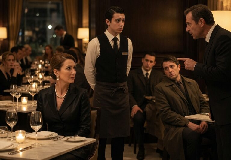 A Billionaire Witnesses a Waiter Being Dismissed for Sheltering His Sick Brother — Her Response Changes Everything