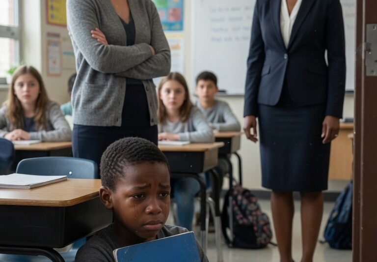 She Made a Black Boy Sit on the Floor and Insulted Him — Until the New Principal Walked In