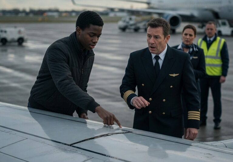 The Pilot Mocked the Black Boy’s Warning — Then the Boy Pointed to the Wing and Everything Changed