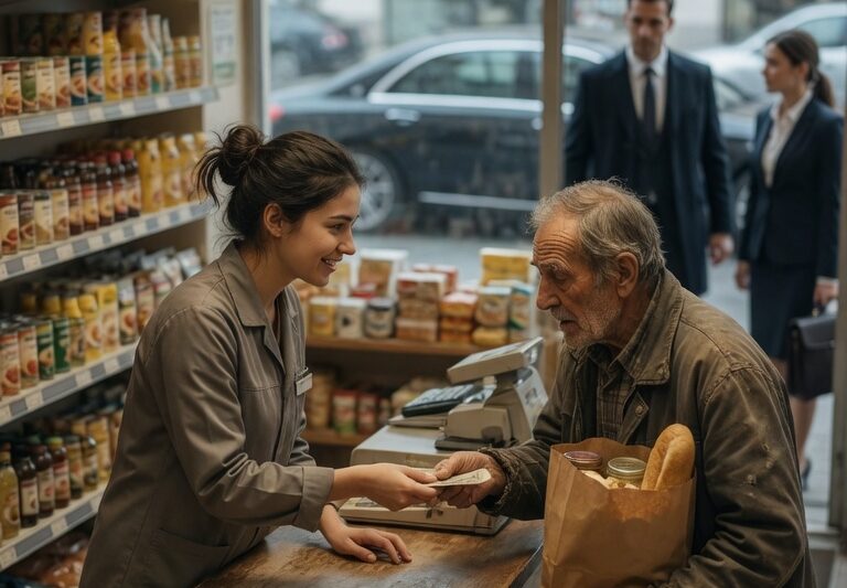 A Kindhearted Cashier Helped a Poor Old Man — Then His Billionaire Son Changed Everything